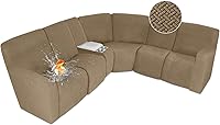 Vista 16 de ALIECOM Fundas 100% impermeables para sofá seccional reclinable en forma de L, fundas elásticas para esquinas de sofá reclinable seccional, funda