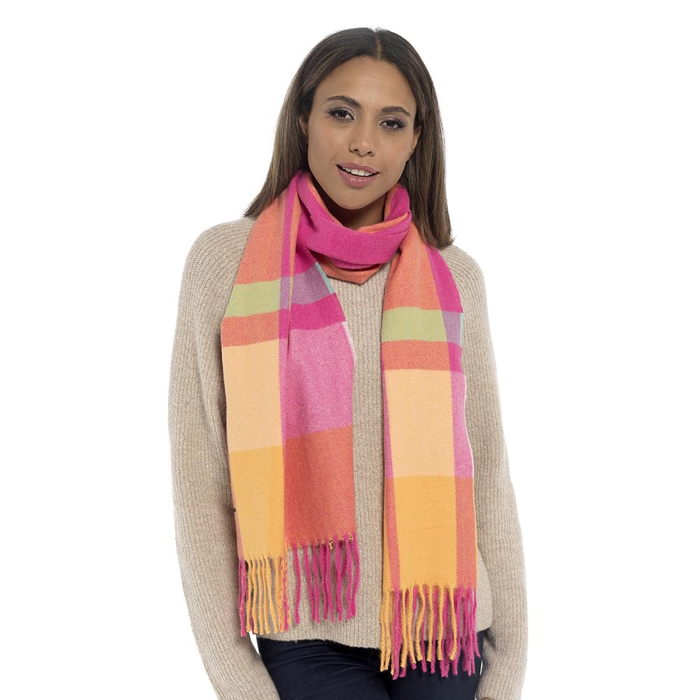 Undercover Ladies Check Scarf GL1013 Orange