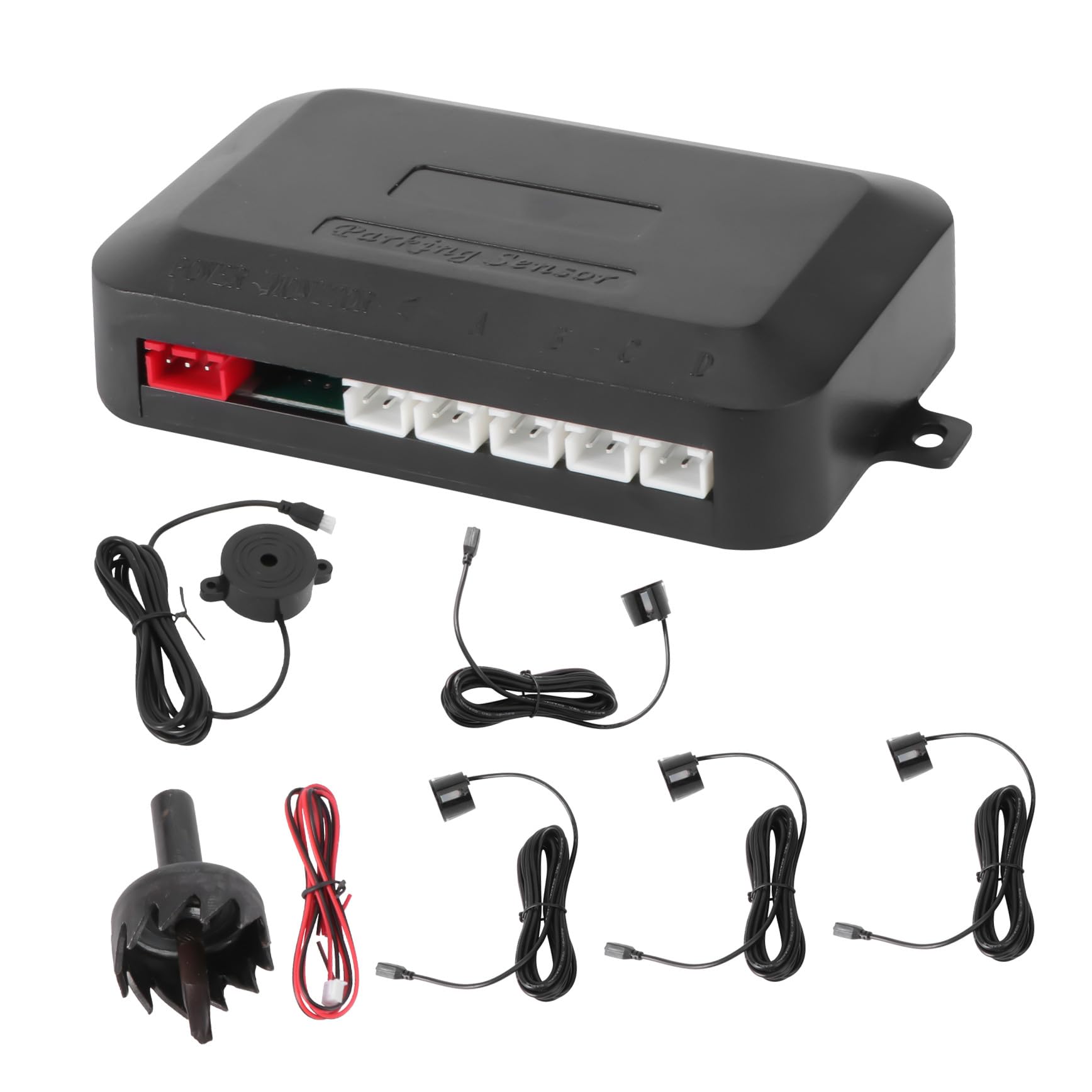 Sensor de marcha atrás para coche PRETYZOOM con monitor de sensores de aparcamiento acústico 8