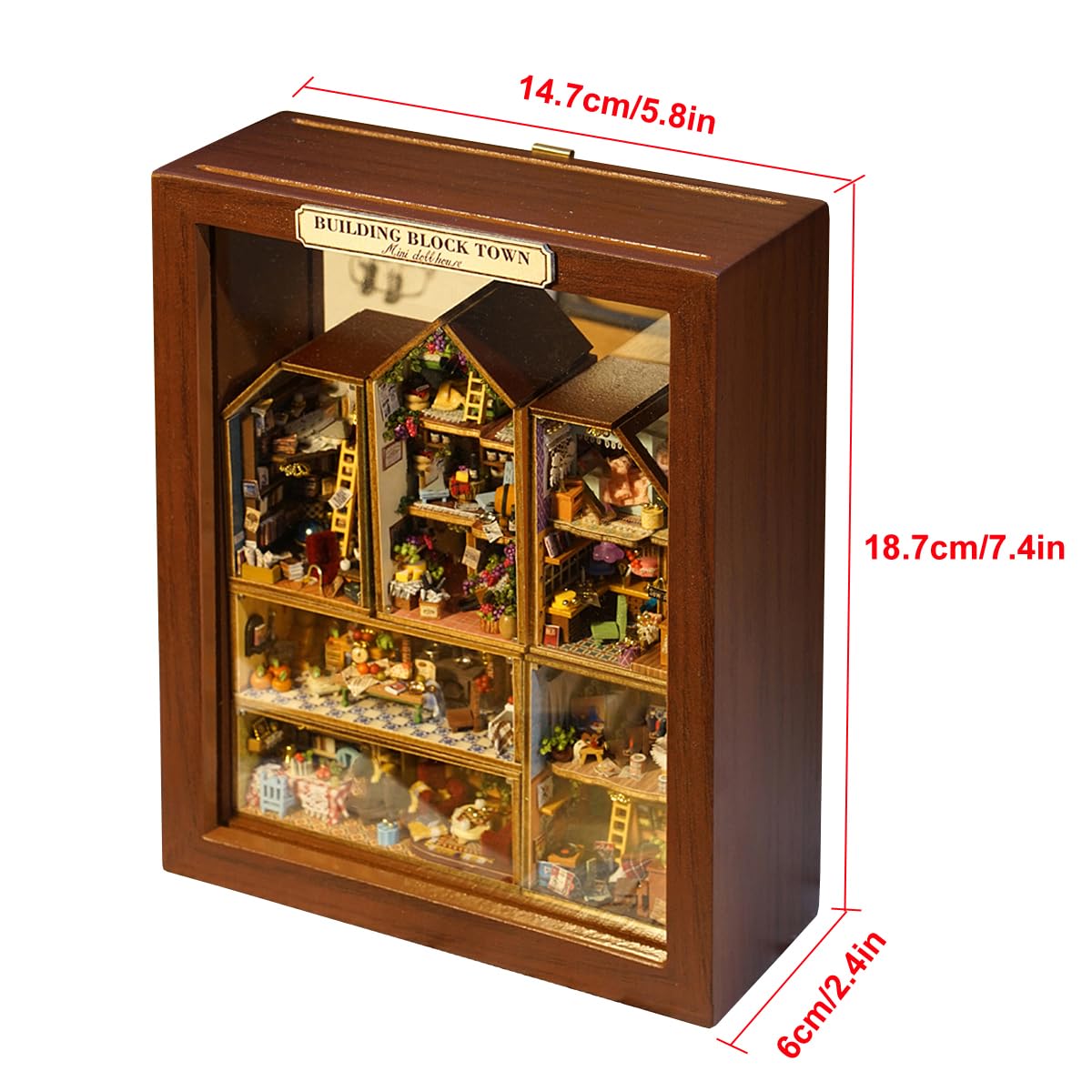 CUTEROOM DIY Miniaturhaus-Bausatz, Mini-Haus-Bausatz für Erwachsene zum Bauen, Puppenhaus-Bausatz aus Holz mit Möbeln, Weihnachts- und Geburtstagsgeschenke