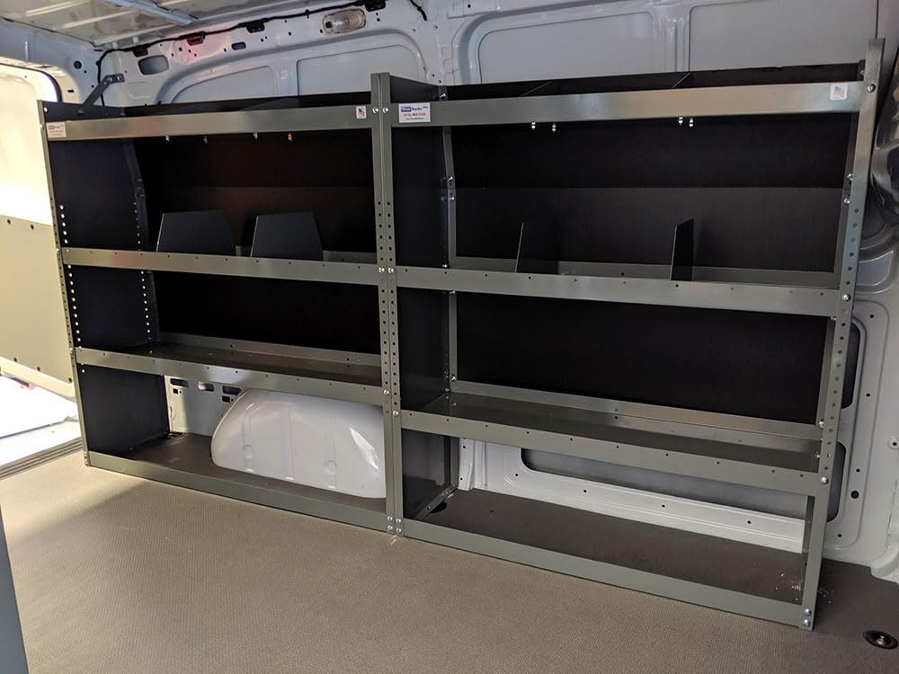 True Racks Van Shelving Storage Package - Set of 3 - Designed to fit GMC Savana, Chevy Express, Ford Transit Low Roof