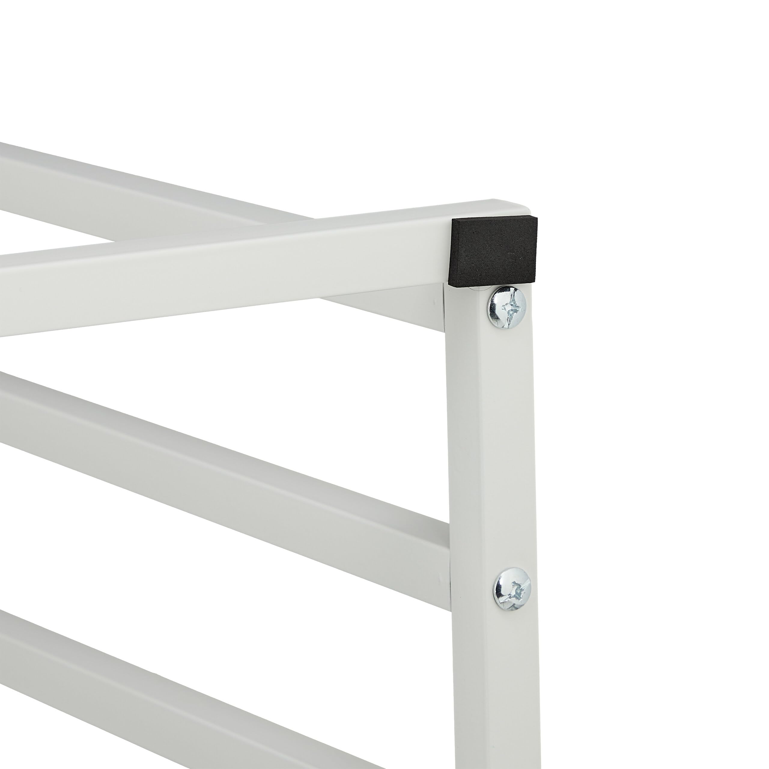 Toallero Relaxdays, HxBxT: 96,5 x 45 x 29 cm, Metal, 4 Varillas, Soporte de Toallas, baño, Blanco