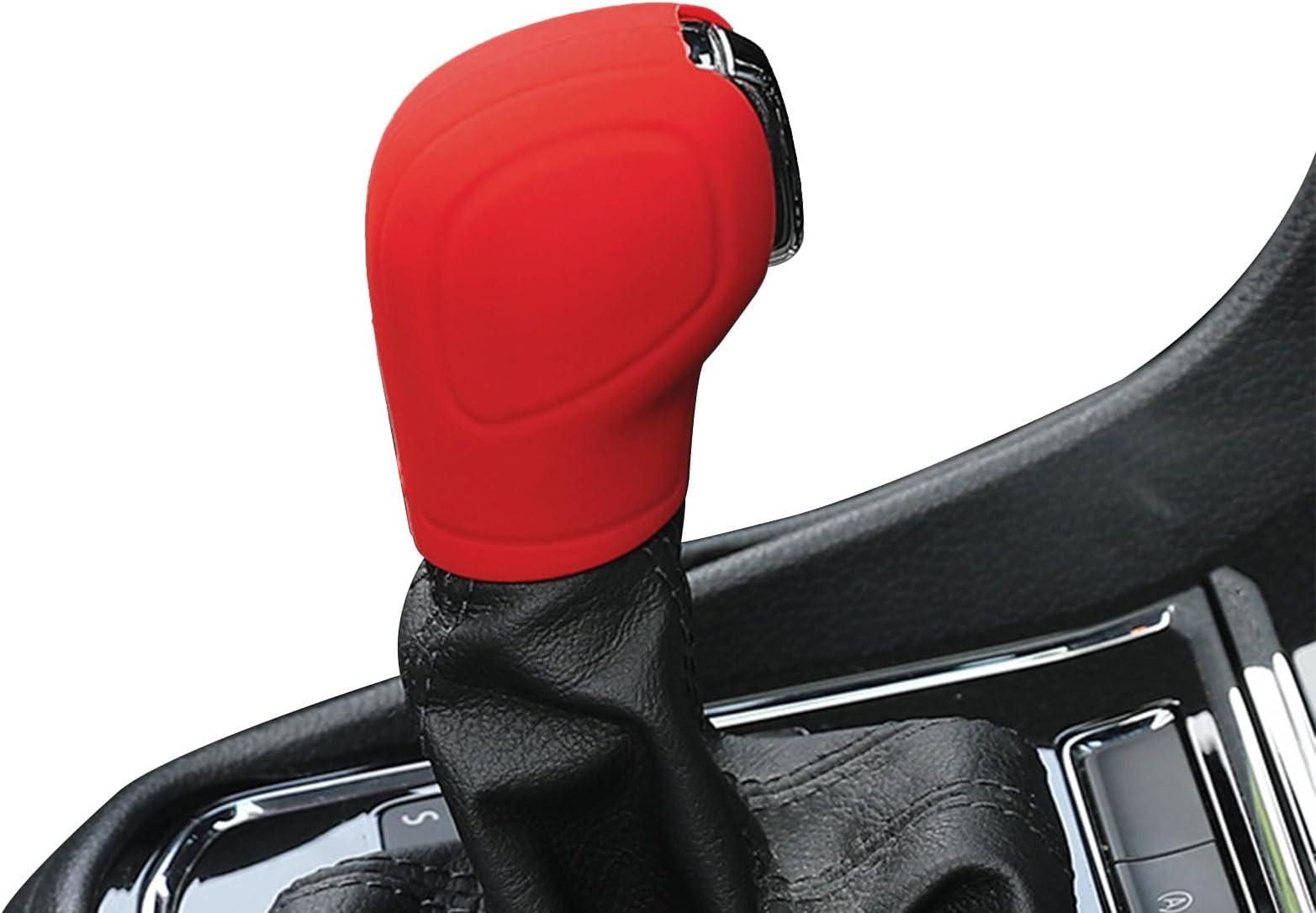 Car Gear Shift Knob Cover, Car Shifter Cover, Anti-Slip Auto Knob Gear Stick Protector, Automotive Interior Accessories Silicone Automatic Stick Shift Cover Universal for Most Vehicles
