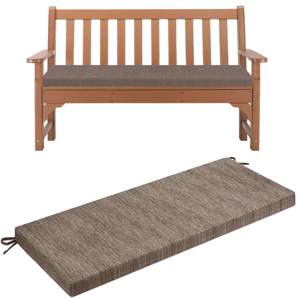Coussin de banc d'extérieur contre les assises rigides, modèle déhoussable 60x60 cm
