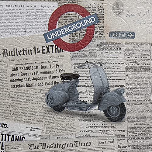 4 Jogo Americano Jornal Londres - Países Impermeável Pvc