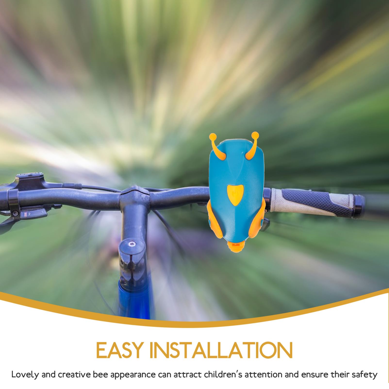 Toddmomy Creative Bike Light Horn USB Rechargeable Bee Bike Accessory Easy Install for Bicycles Present for Friends Family