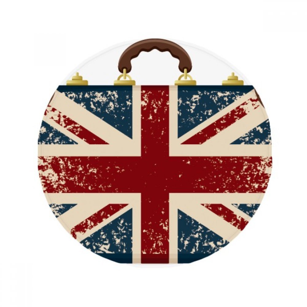 Tapis Union Jack 50x50cm antidérapant rond rétro pour animaux