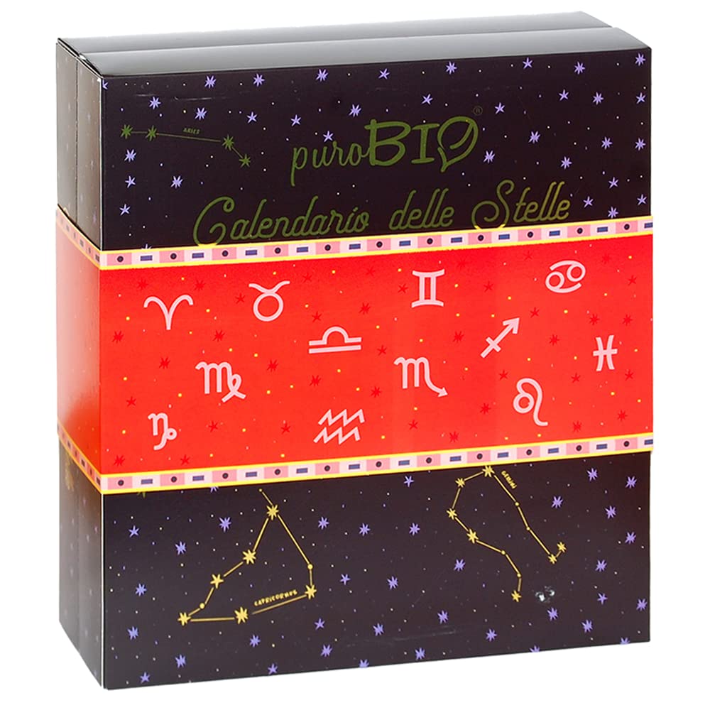 PuroBio - CALENDARIO DELLE STELLE - Calendario dell'Avvento 2022 - Set Regalo con 25 Segreti di Bellezza in Edizione Super Limitata - Vegan Ok