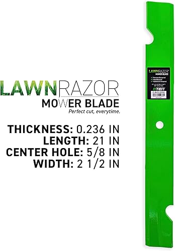 Miniatura 2 de 8TEN LawnRazor - Cuchilla para Ferris IS3000Z IS4500Z 5020842 ISZ 1000Z Series 61 pulgadas (elevación neumática con muescas) paquete de 3