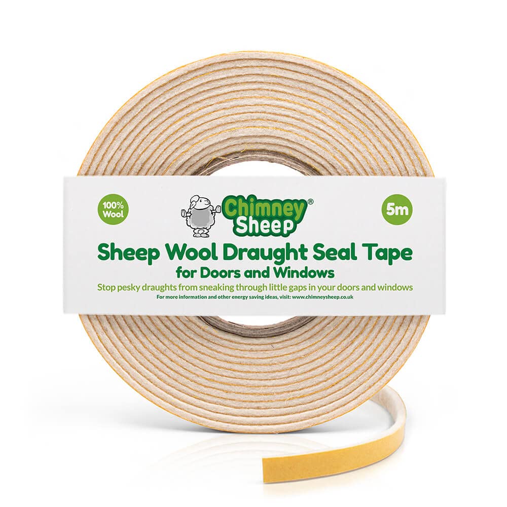 Chimney Sheep White Pack Of 2 Pure Wool Draught Seal Tape