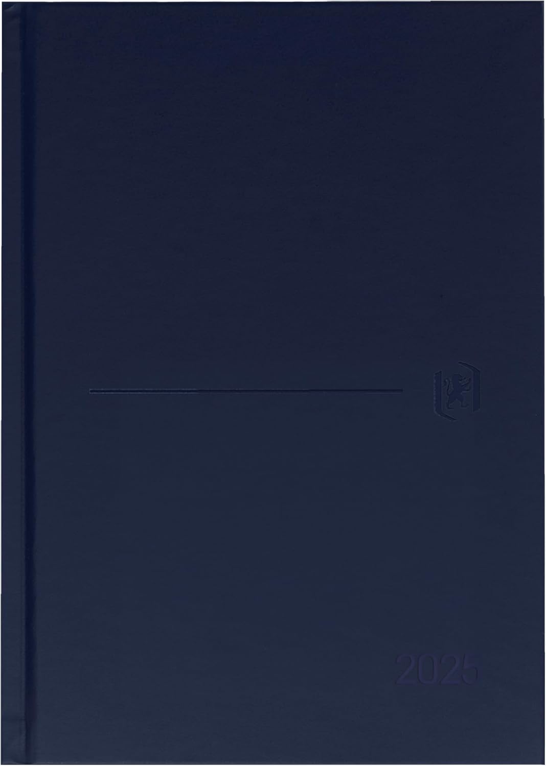 Oxford Classic 2024 Day Per Page Diary A5 Extra Hard Cover Stitched Spanish Blue