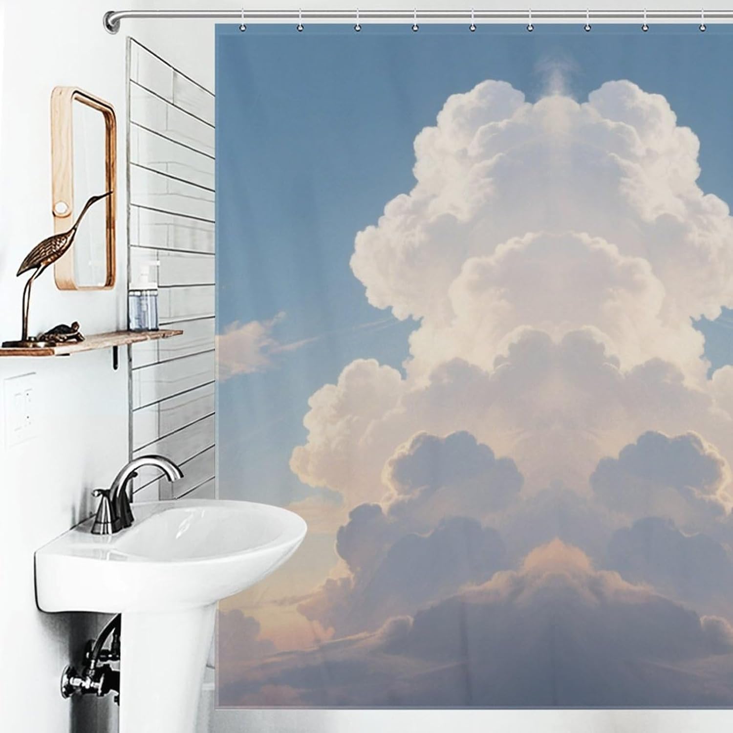 Shower Curtains Fabric Shower Curtain Liner Liner Showers Curtain Dusk Clouds Showers Curtin Opaque for Privacy Protection Water Splash Protection High Aesthetics
