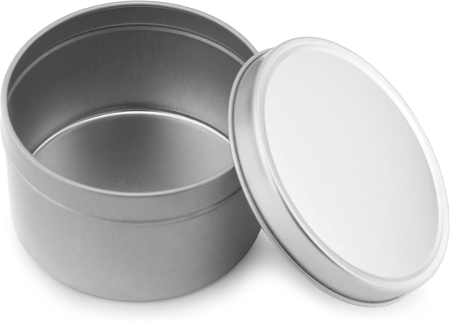 Cornucopia 8-Ounce Round Metal Tins (12-Pack); For Candles, Arts & Crafts, Storage & More