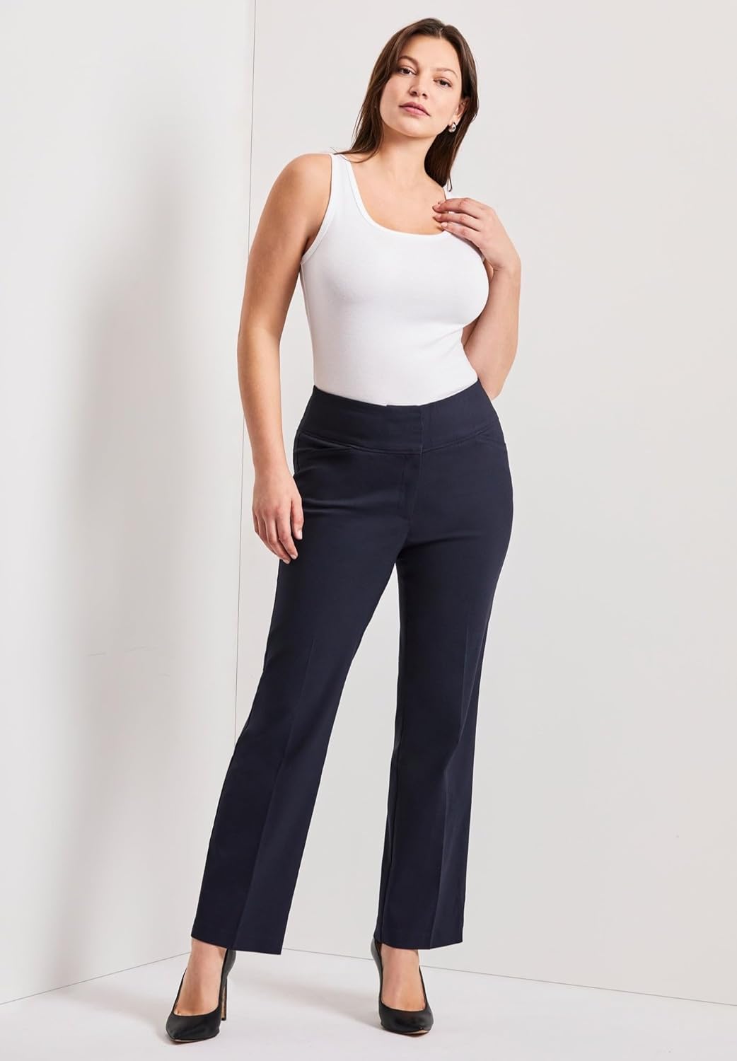 Avenue Women's Plus Size Super Stretch Straight Leg Pant