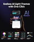 Lumières extérieures permanentes eufy E22, 100 pi avec 60 lumières triple LED, RGBWW intelligent pour Noël, quotidien et vacances, jusqu'à étanchéité IP67, thèmes lumineux AI pour décorations de Noël, fonctionne avec les caméras eufy