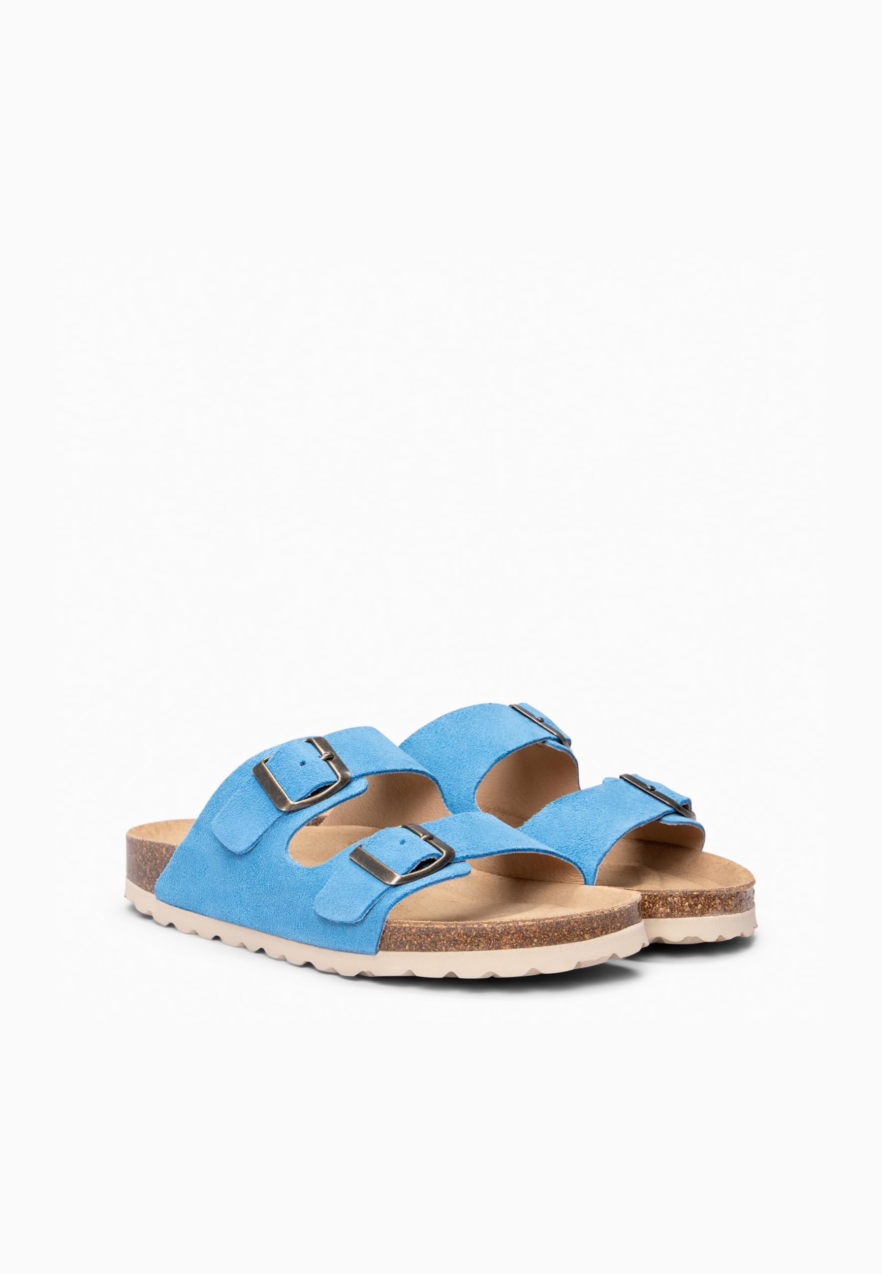 miMaO. Sandalias Planas con Doble Hebilla y Plantilla Bio. Diseñado y Fabricado en España