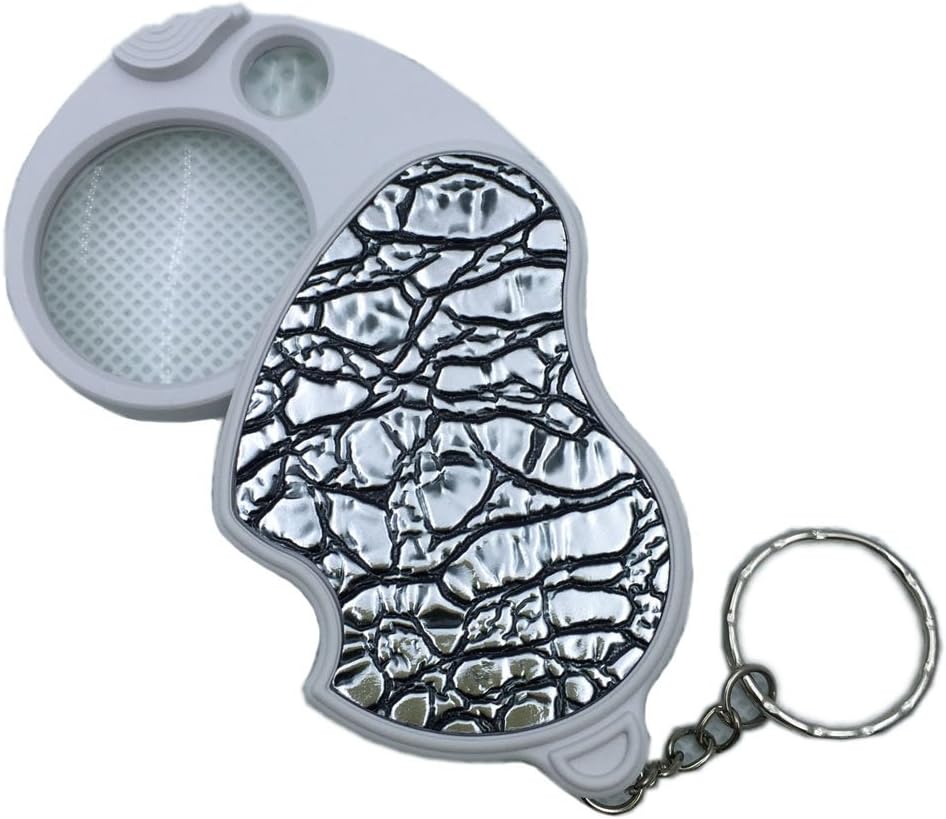 SnowmannaMini Foldable 8X 20X Eyes Glass Magnifying Loupe LED Lighted Pocket