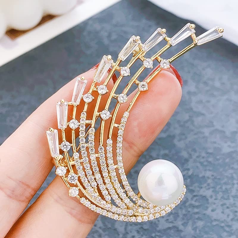 Broche en perles de strass de haute qualité pour corsage raffiné