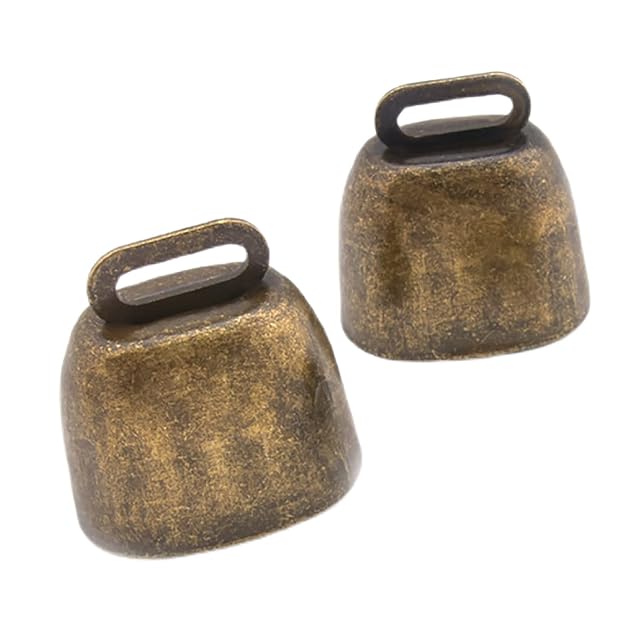 2 Pcs Cow Horse Sheep Grazing Copper Bells Cattle Farm Animal Loud Bronze Bell Pet Anti-Theft Accessories Bell