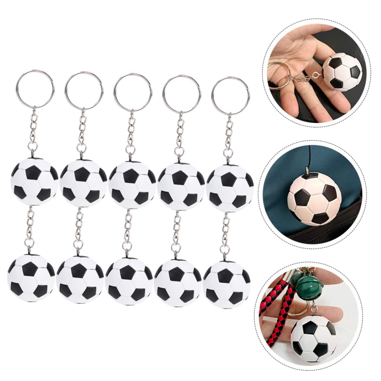 Abaodam 2 Series Llaveros De Fútbol Colgantes Fútbol Para Decorar Claves Para Eventos Y Fiestas 10 Piezas*2