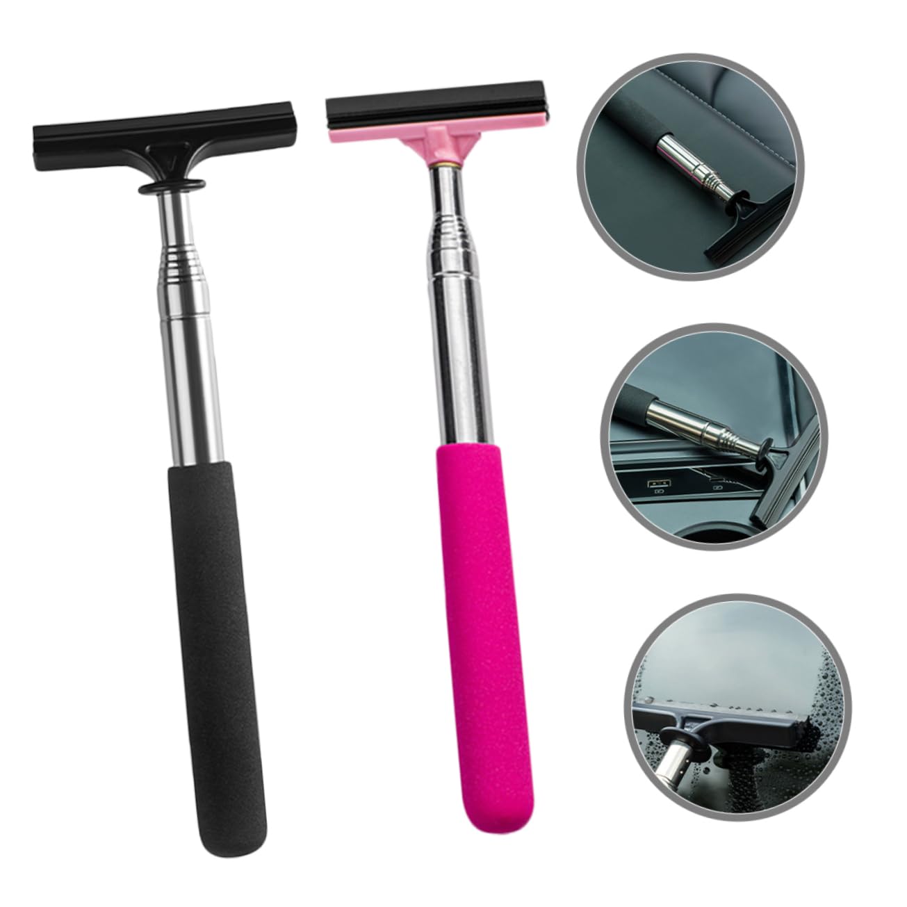 Gatuida 8pièces Raclettes Rétractables pour Miroirs De Voiture Outils De Nettoyage Pratiques Et Portables pour Rétroviseurs Élimine Humidité Buée
