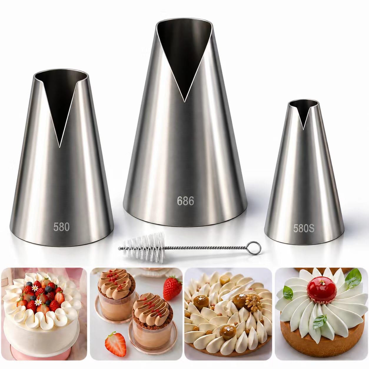VANILLANI ヴァニラニ　MULTI PIPING TOPS Amazon.com: MDLJG cake piping tips, Russian Piping Tips Set,V