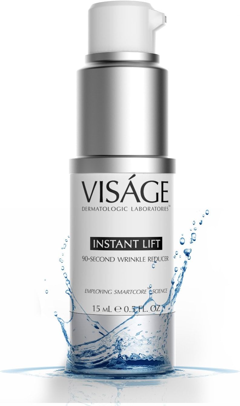 Instant Lift 90-Second Wrinkle Reducer by Visage Best Anti-Aging Cream on Amazon Anti-Wrinkle Formula Eliminates Fine Lines, Puffiness, Dark Circles & Bags All Natural, Organic Botanicals - Moisture Rich Hyaluronic Acid w/ Jojoba Esters & Shea Butter 100% Satisfaction Guarantee - Love It Or It's Free!