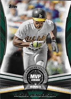 2017 Topps Update MVP Award Winners #MVP-3 Rickey Henderson Oakland Athletics Official MLB Baseball Trading Card in Raw (N...
