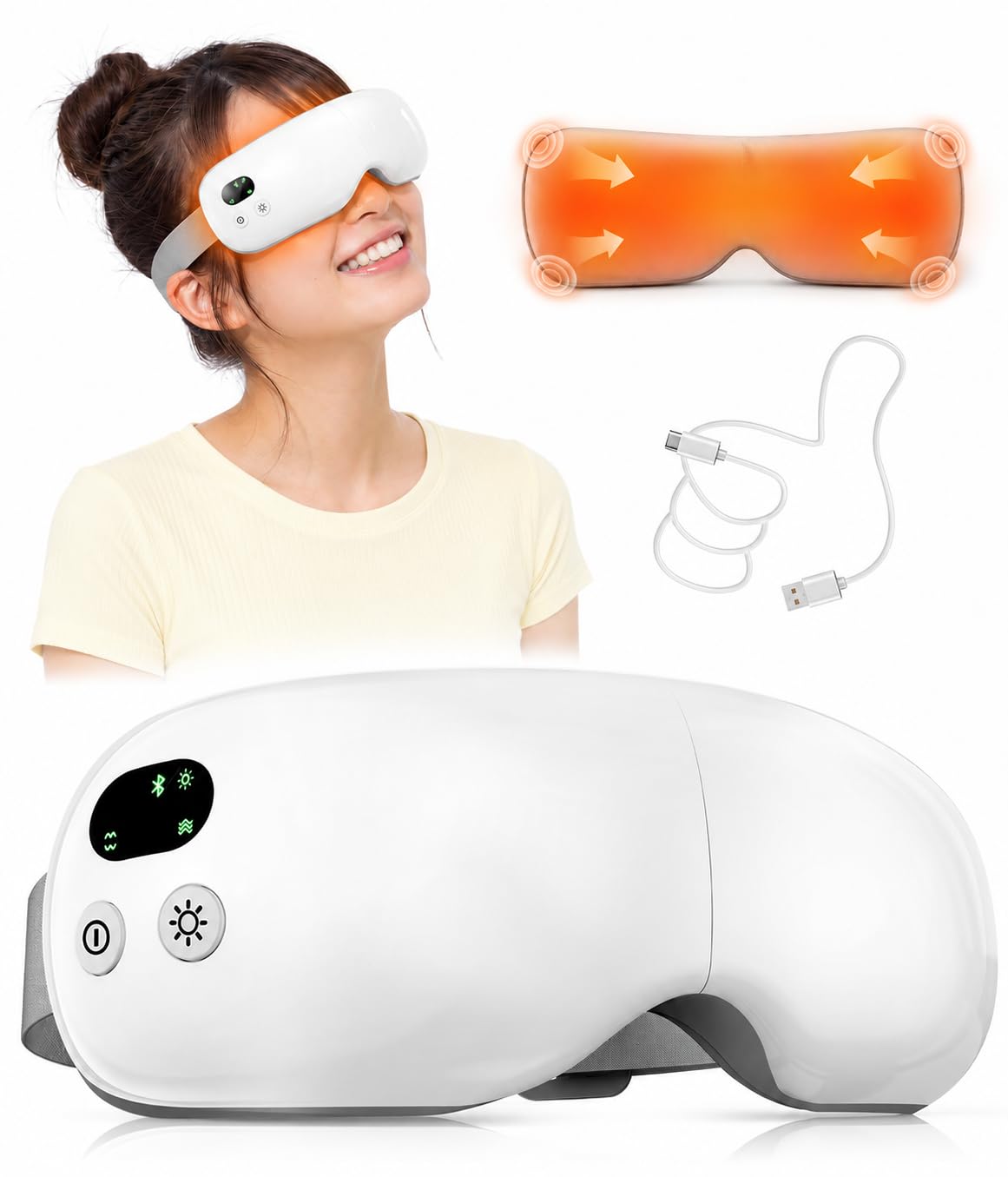 新品 HEARTREE アイウォーマー 加圧×温熱×振動 Bluetooth対応 Amazon.co.jp: アイウォーマー ホットアイマスク 充電式 【エアバッグ
