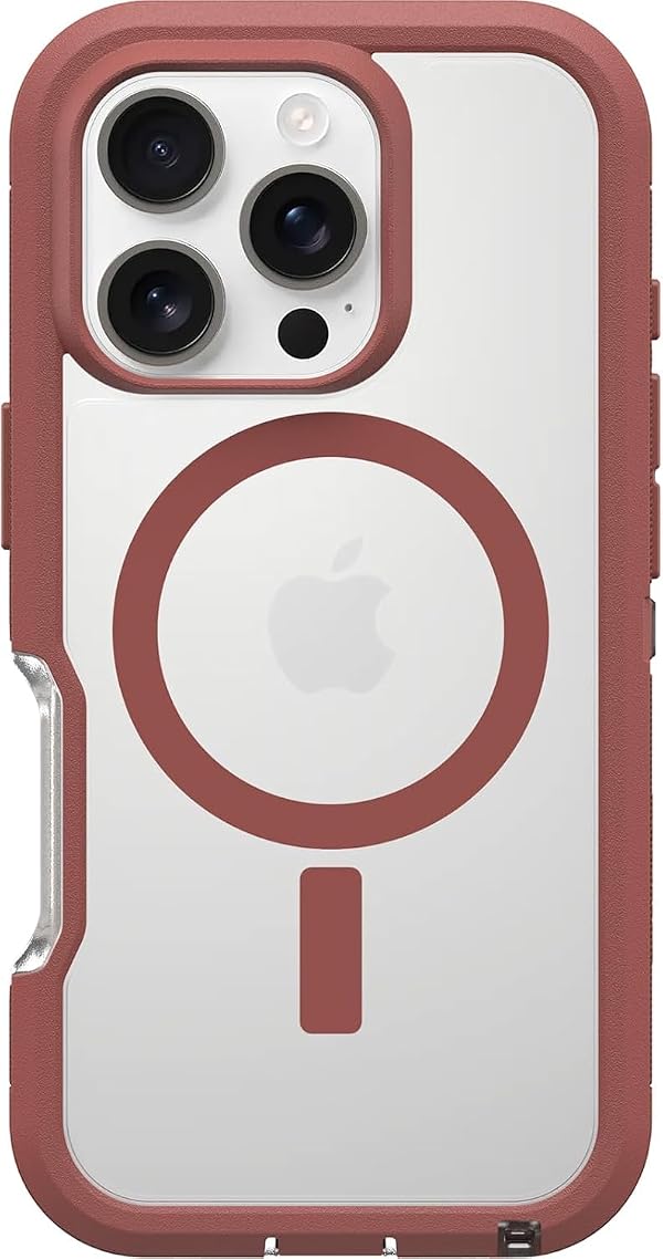 OtterBox iPhone 16 Pro Phone Case Defender Series XT– Rugged, MagSafe Compatible, Military-Grade Drop Protection, Shockproof, Raised Edges – Red – Non-Retail Packaging by OtterBox - Used condition - Image 2