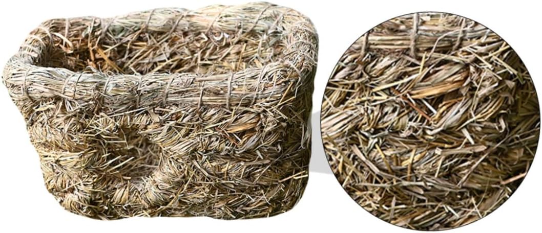 2pcs Cat Bed Removable Cover Hand-Woven Animal Nest Pet Playing House Safe Material for Rabbit Chinchilla Pig