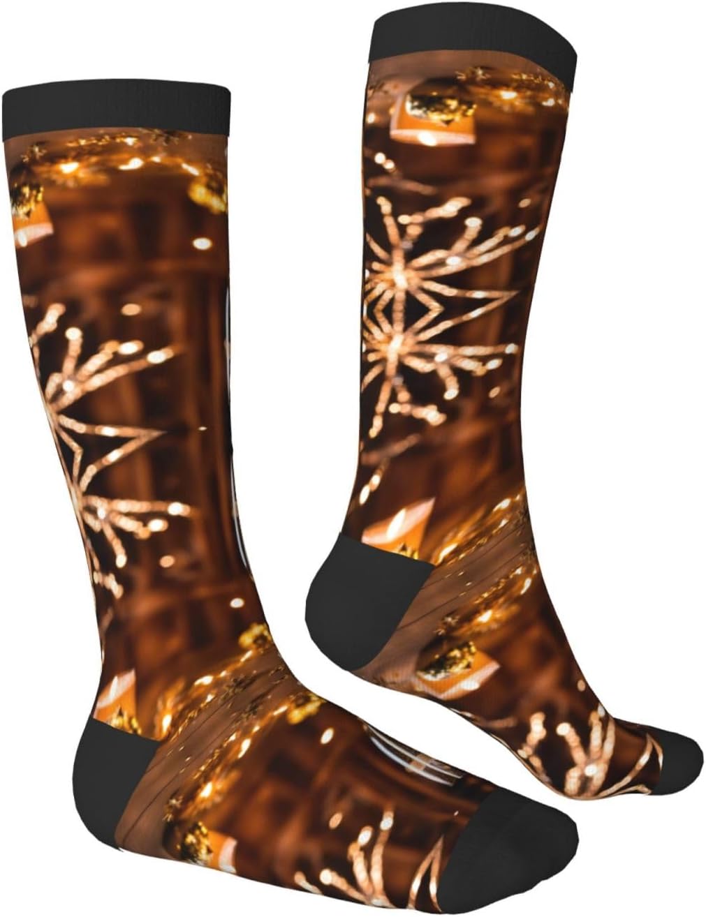 Wine Cup Print Breathable Crew Neck Athletic High Socks,Suitable For Sports,Running,And Travel.
