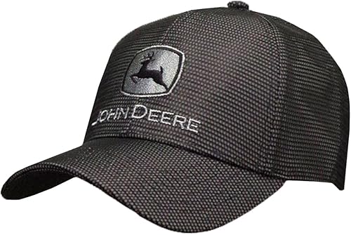John Deere Sombrero reflectante gris y negro
