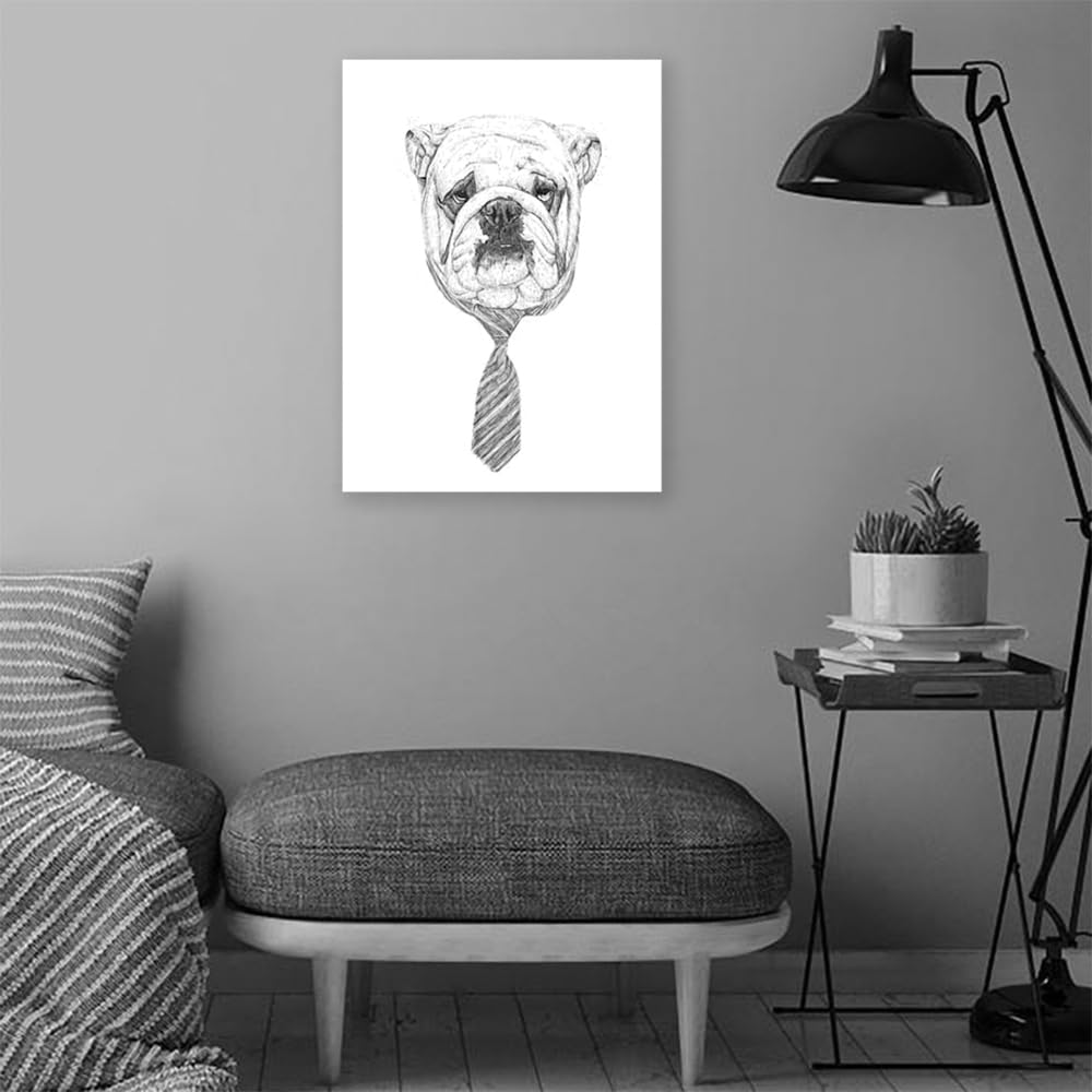 VERRE ART Printed Framed Canvas Painting for Home Decor Office Wall Studio Wall Living Room Decoration (14x22inch Wrapped) - Cooldog Print