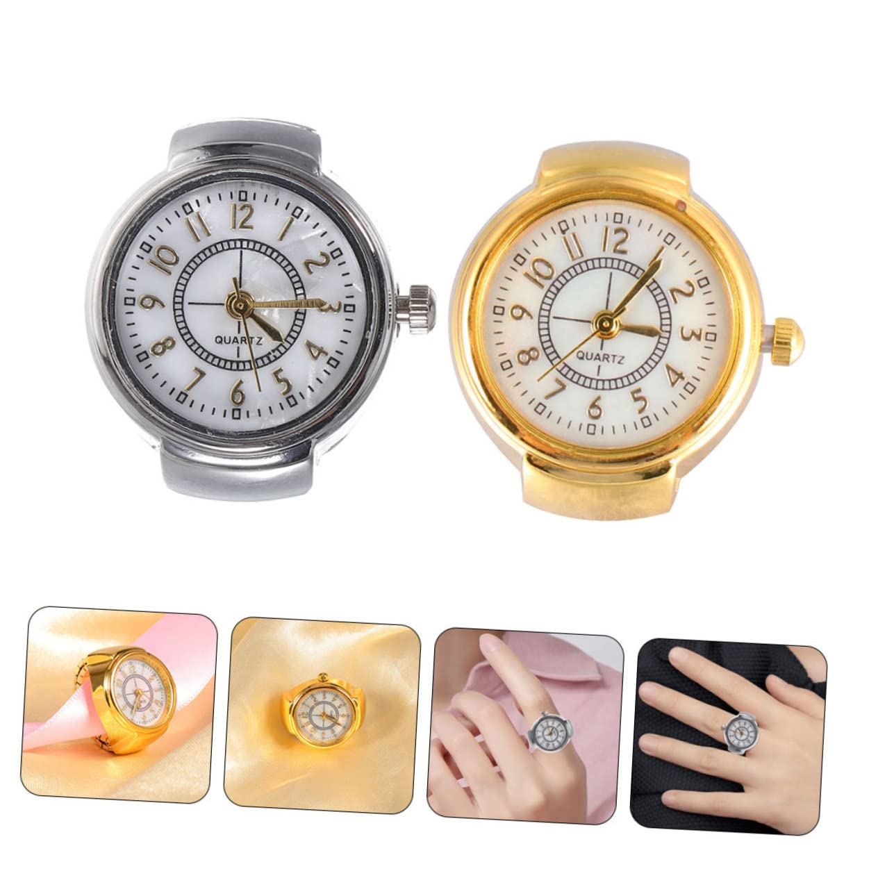 SOIMISS 10stücke Uhr Für Finger Silberzifferblatt Modische Damen Und Herrenaccessoires Langlebig Und Verschleißfest Perfektes Für Jeden Anlass