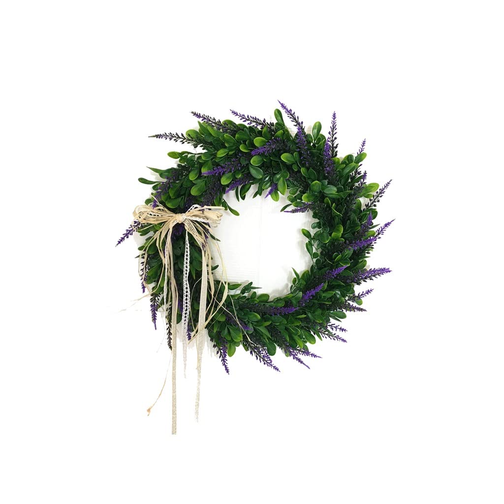 Couronne de fleurs artificielles 40cm pour décoration de porte d'entrée et mur de chambre bohème