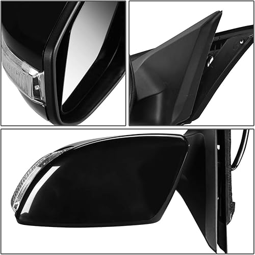 Miniatura 3 de DNA MOTORING OEM-MR-NI1320225 Estilo de fábrica alimentado+calentado+señal de giro izquierda espejo de puerta de vista lateral compatible con Nissan