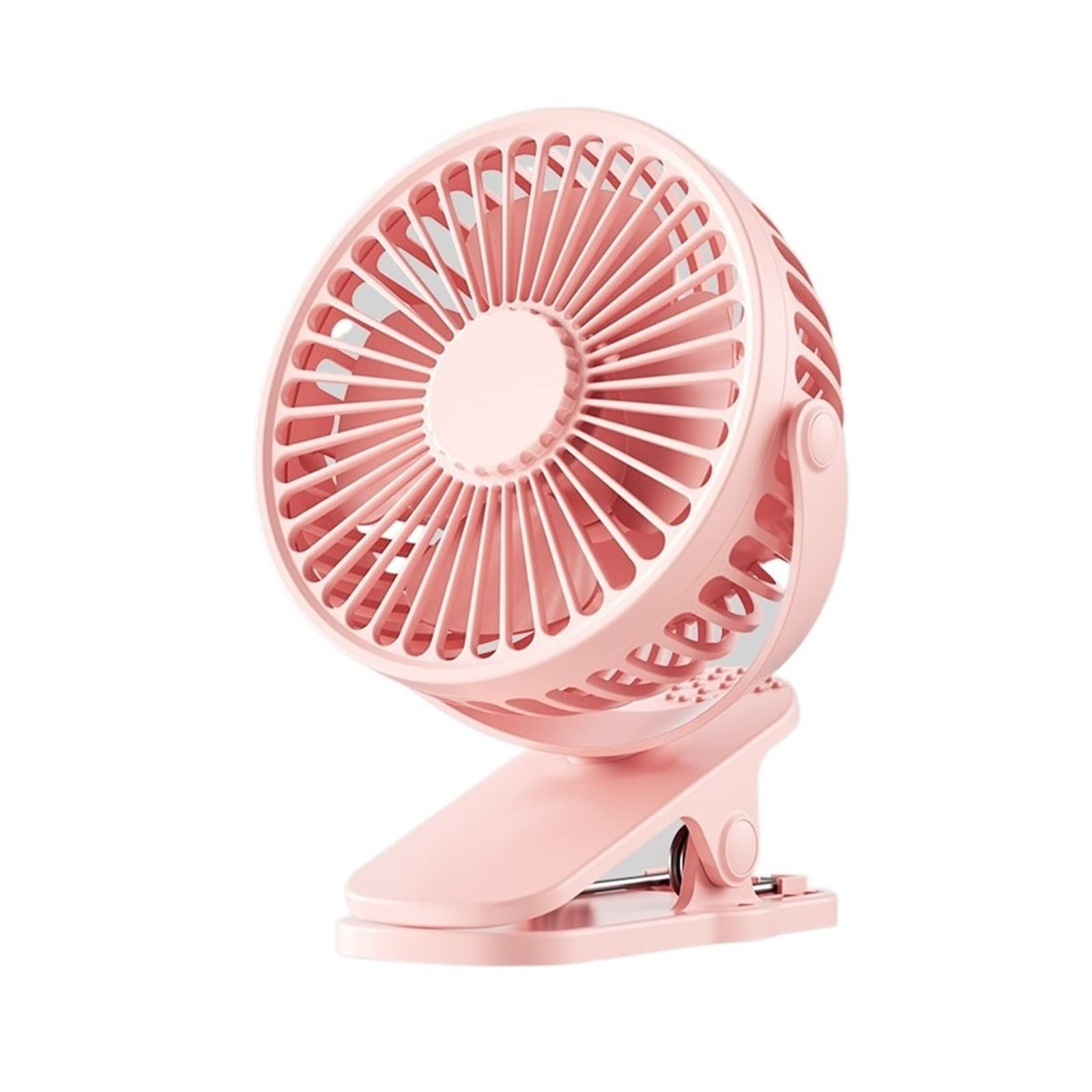 Portable Mini Hand Clip Fan USB Charging Quiet Desktop Electric Student Dormitory Small Cooling Ventilador Fans Airflow Comfort Refreshing Breeze(Pink no Battery)