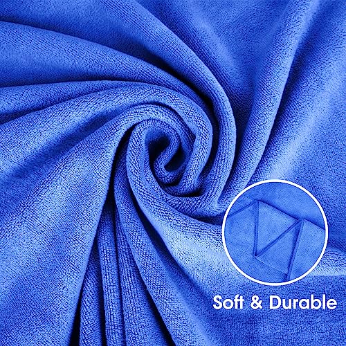 Image of JML Microfiber Bath Towels, Bath Towels Set 6 Pack (30 inch x 60 inch) - Extra Soft and Absorbent, Quick Drying, Multipurpose Use as Bath Fitness Towel, Sports Towels, Yoga Towel, Dark Blue