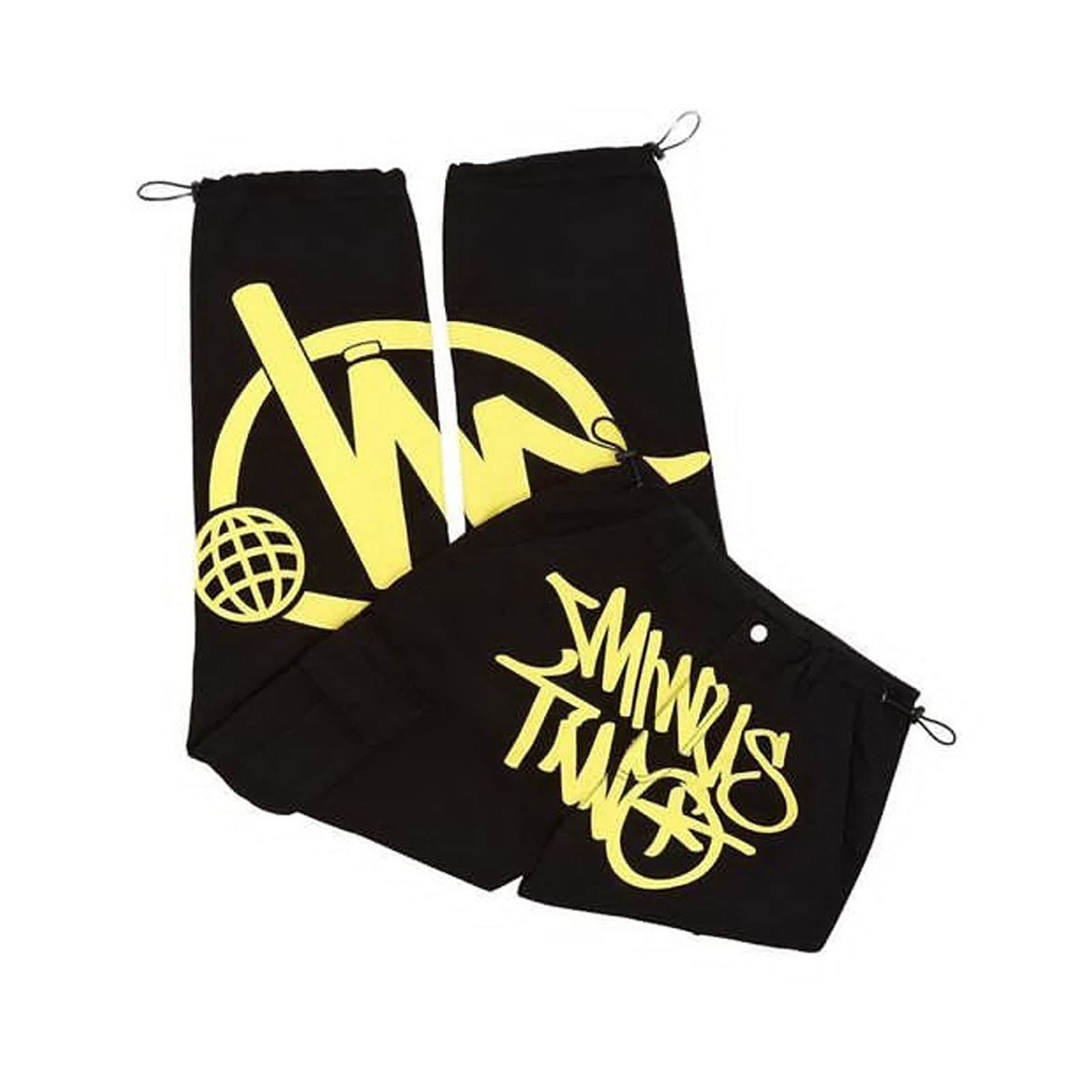 Men Minus-Two-Cargo Pants Y2k Casual Baggy Streetwear Sport Gym 