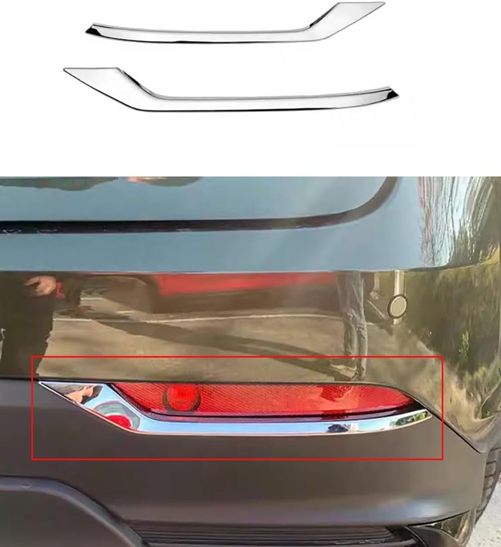 compatible with Car Accessories Fit for Lexus NX 250/350/350 F Sport/350h/450h+ Sport 2022-2025 ABS(Chrome) Exterior Rear Fog Light Bezel Cover Trim 2PCS Set