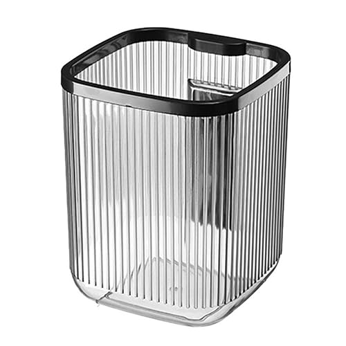 VALINK Papelera transparente para escritorio, de acrílico transparente, con soporte, multiusos, para baño, para dormitorio, hogar, oficina, color