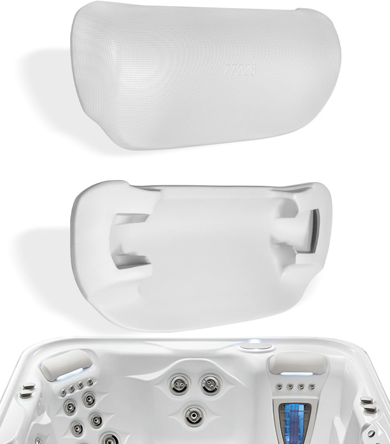 2PCS 77228 1411501 Hot Tub Spas Pillows Fits for Hot Spring Highlife Series Spas from 2014-Current: Aria, Envoy, Grandee, Jetsetter, Jetsetter LX, Prodigy, Sovereign, Triumph, Vanguard