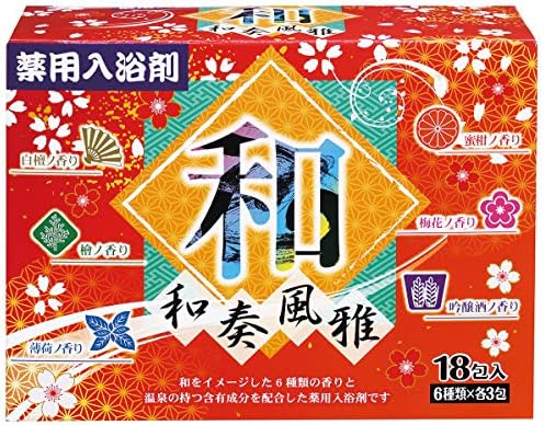 Amazon | 扶桑化学 和奏風雅 薬用入浴剤 バスソルト (6種類/18包入 