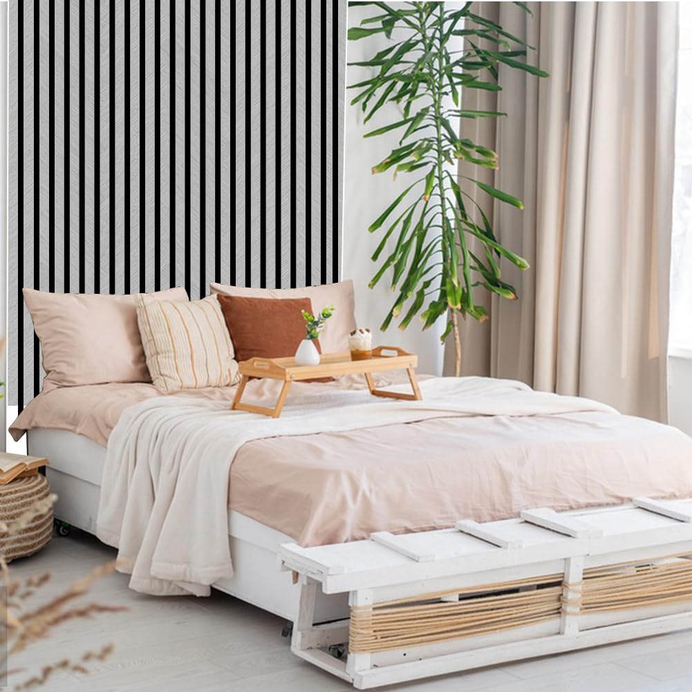 LOMUG Paneles acústicos autoadhesivos de madera 300x40cm, paneles de pared con aspecto de madera, decoración de pared 3D, panel de lamas de protección acústica de chapa de madera, paneles para techos