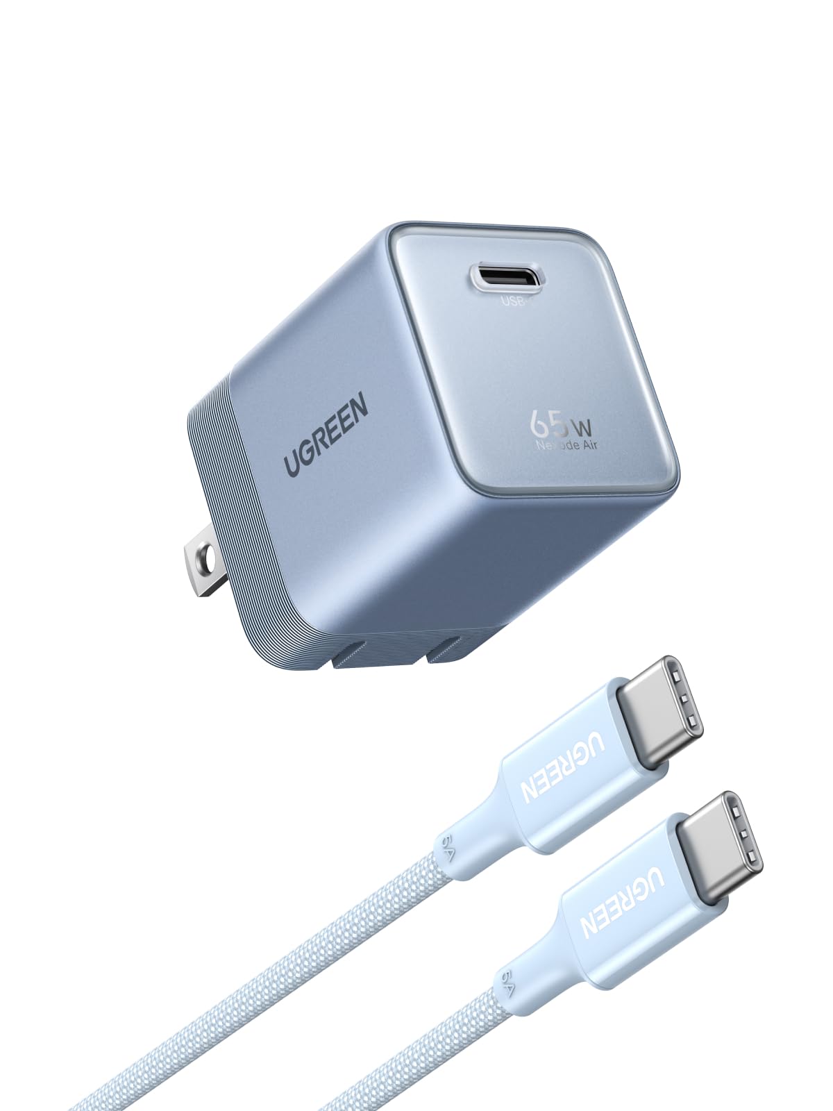 UGREEN Air 当社65W最小級 USB-C 超小型 GaN急速充電器 折…