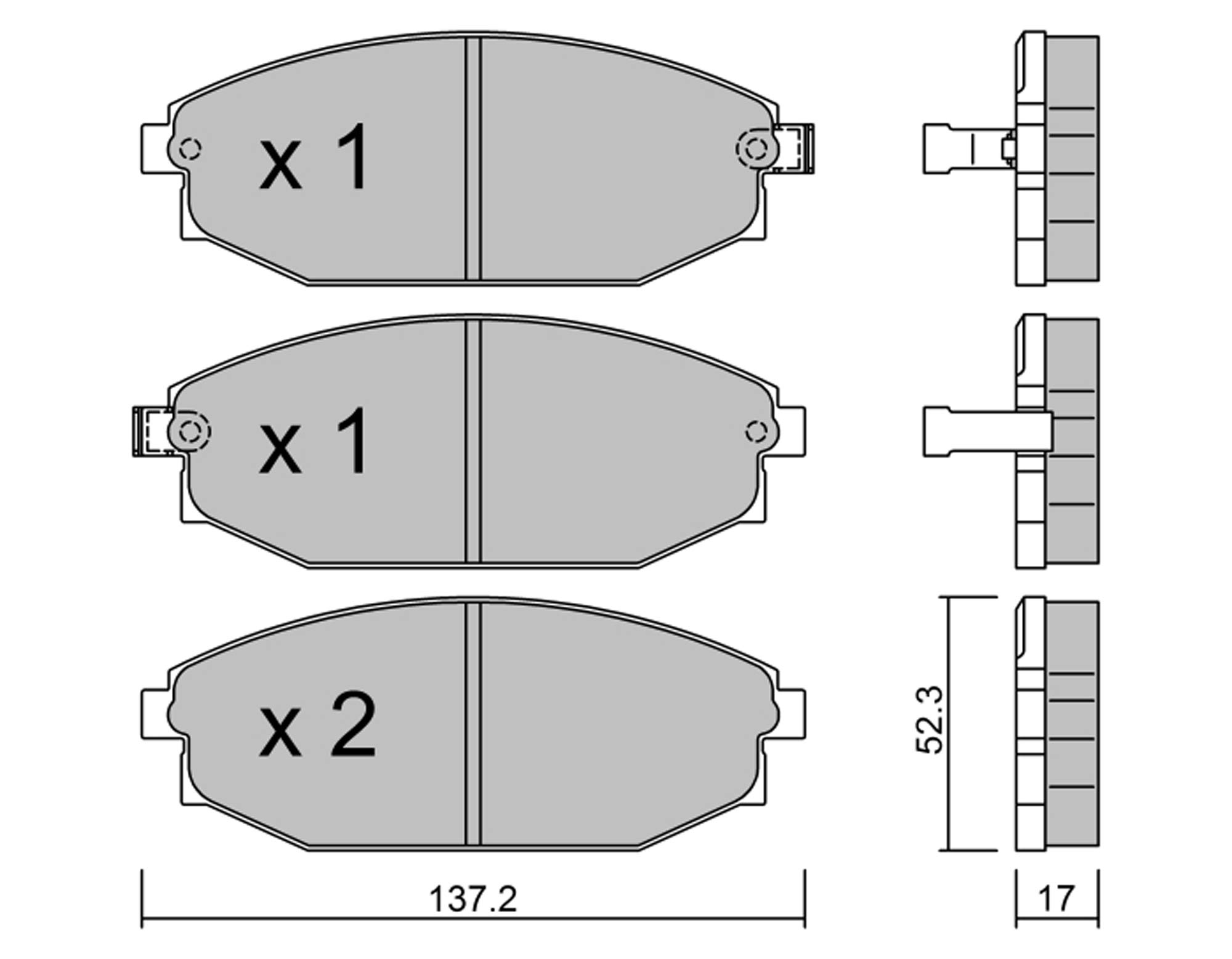 metelligroup 22-0363-0 - Pastillas de Freno