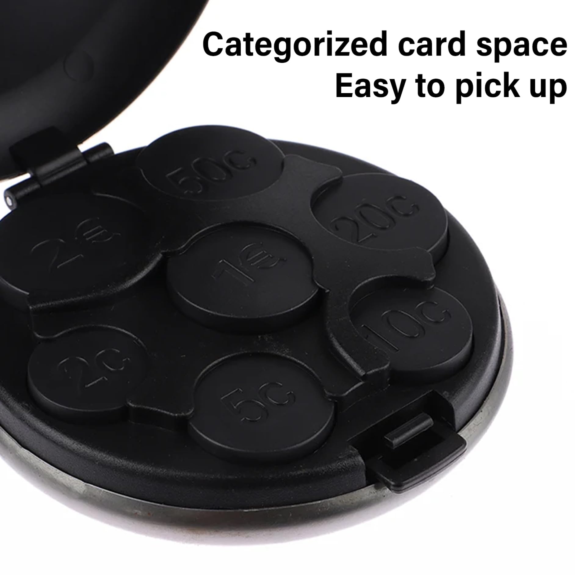 Organizzatore di monete giapponese, distributore di monete portatile con specchio per borsa auto 4 pezzi da 3, 4 pollici 7 slot porta giapponese, porta yen, distributore di