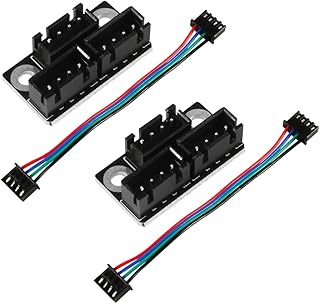 Aokin 3D Printer Parts and Accessories, 2pcs 3D Printer Stepper Motor Parallel Module with 100mm Cables for Double Z Axis Dual Z Stepping Motors, for Creality Reprap Prusa Lerdge 3D Printer Board