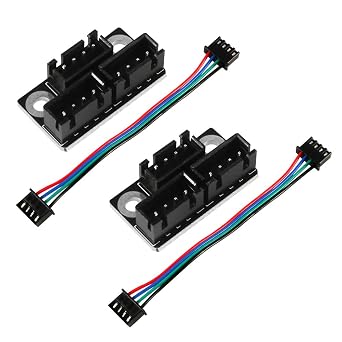 Aokin 3D Printer Parts and Accessories, 2pcs 3D Printer Stepper Motor Parallel Module with 100mm Cables for Double Z Axis Dual Z Stepping Motors, for Creality Reprap Prusa Lerdge 3D Printer Board